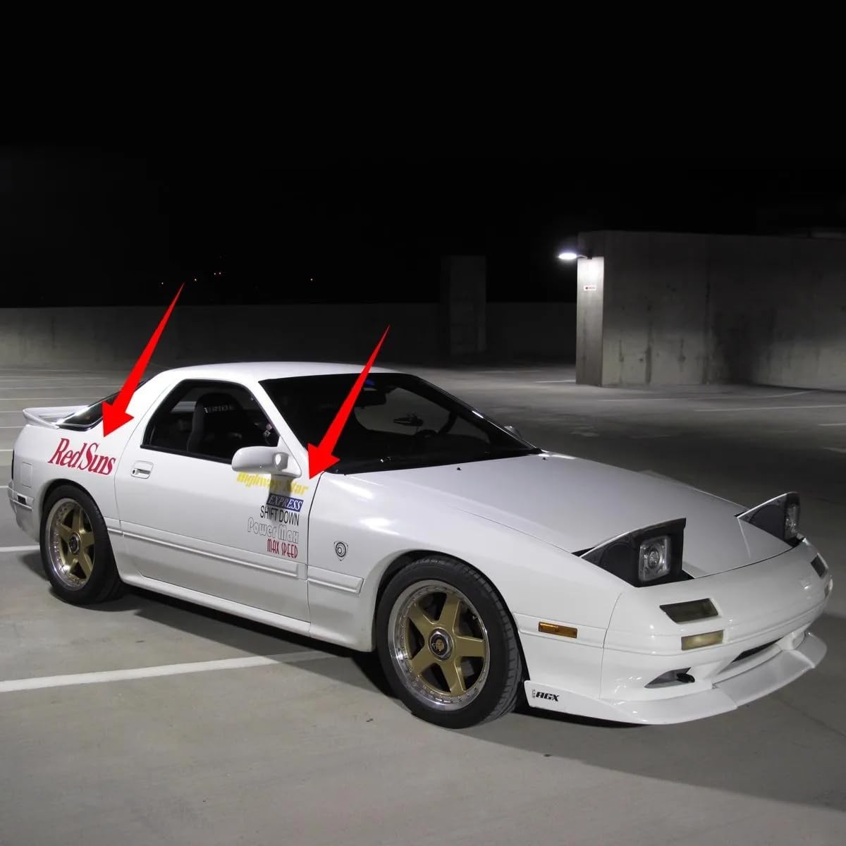 JDM Drift Car Sticker Decal – Shift Power Max Speed Rear Window 1 Set
