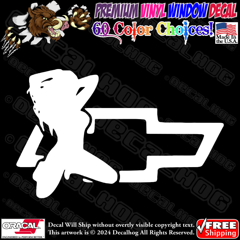 Sexy Chevy Hot Girl Car Truck Window Wall Vinyl Decal Sticker.