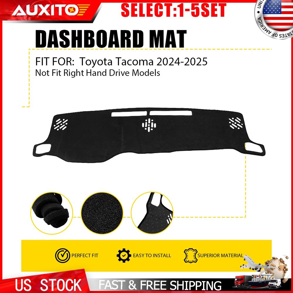 Dash Board Cover Pad Mat For Toyota Tacoma 24-25 Sun Protector Non-Slip LHD 1-5X