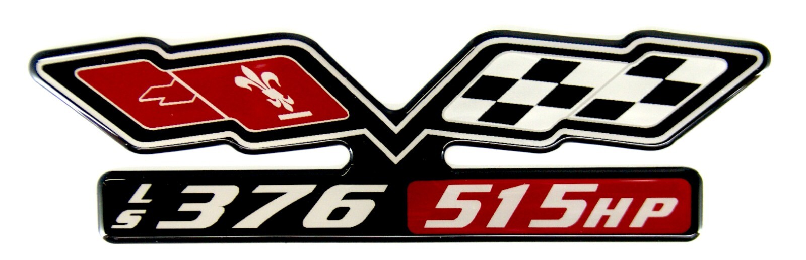 LS376 / 515HP (FLAGS) EMBLEM Super Sized BLACK/SATIN