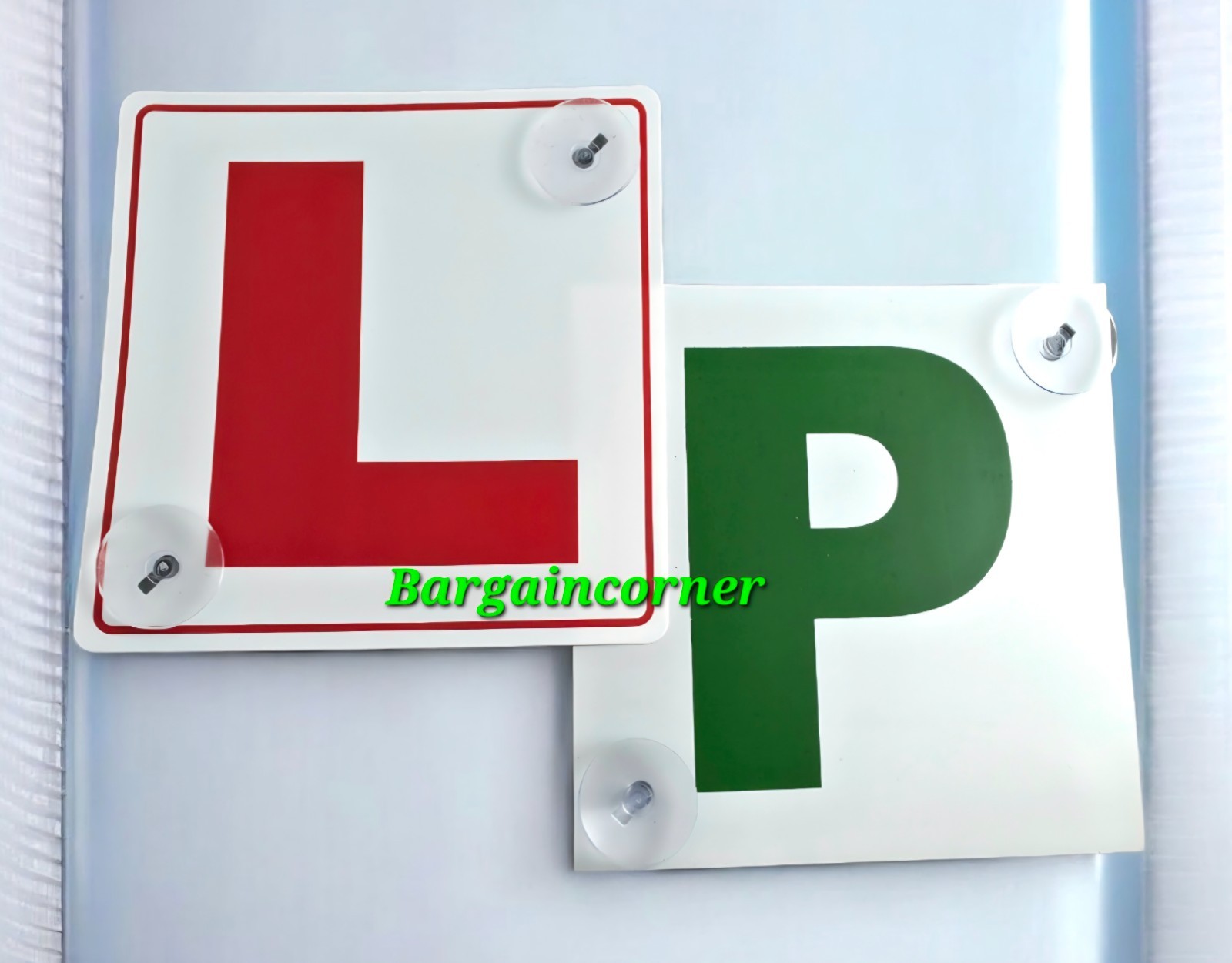 L & P PLATE SIGN New & Pass Driver Sign L Plate Advisory Sign With Suction Cup
