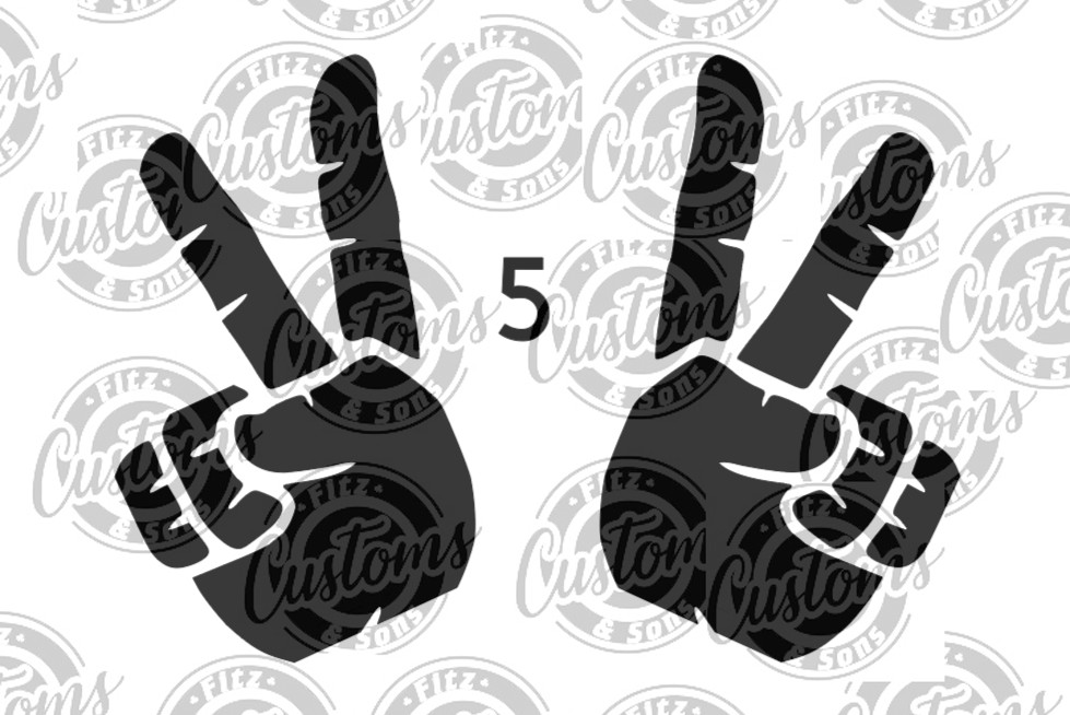 Pair – Peace Decal Fits: Wrangler – Jeep Wave Sticker Left and Right Many Colors