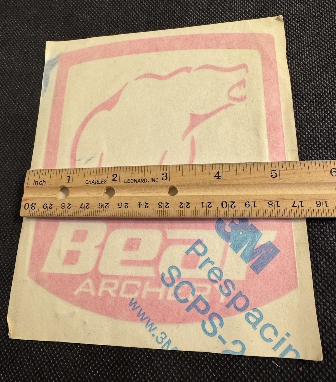 BEAR ARCHERY Logo Pink VINYL 5”x6” DECAL Medium Size STICKER Flair NEW!!