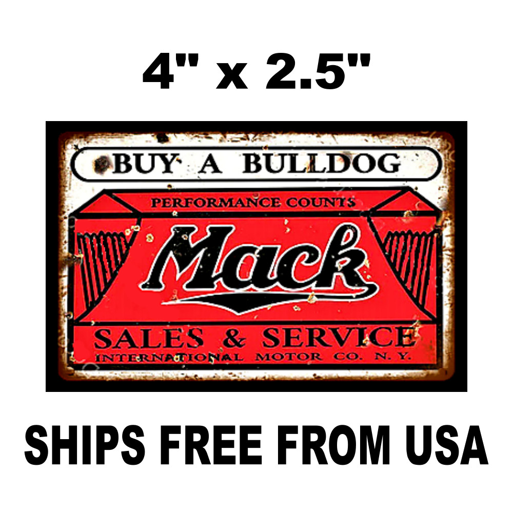 MACK TRUCK LOGO EMBLEM DECAL STICKER OR REFRIGERATOR MAGNET MADE IN USA
