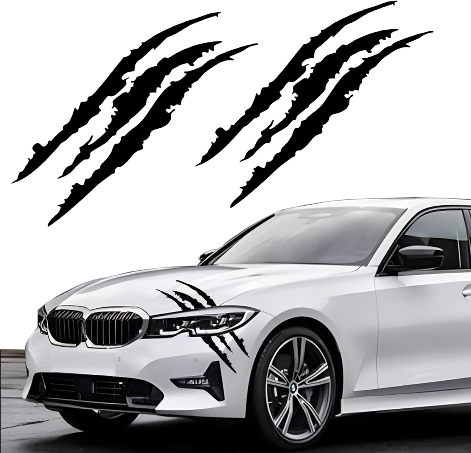 Transform Your Vehicle with 2PCS Claw Mark Reflective Decals – Easy to Install