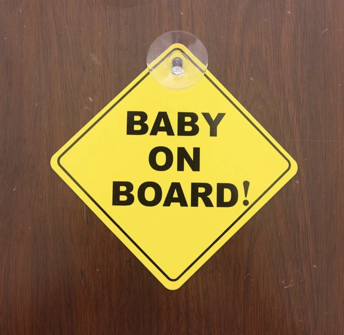 2pcs Baby On Board Rusable Safety Sign Decal with Suction Cup 5″ x 5″