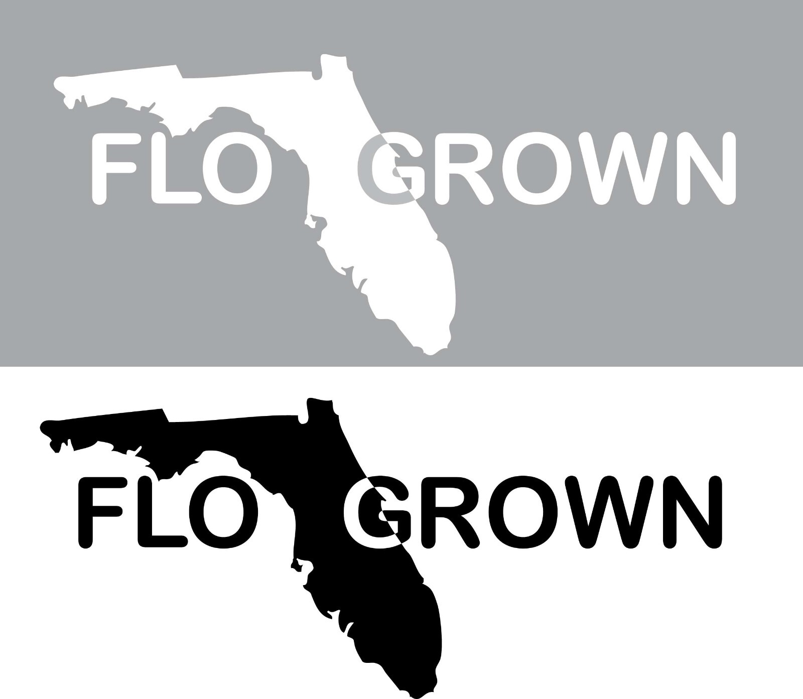 FLO GROWN Florida Die Cut Decal Size 3.25″ x 7.25″ Choose Colors p410