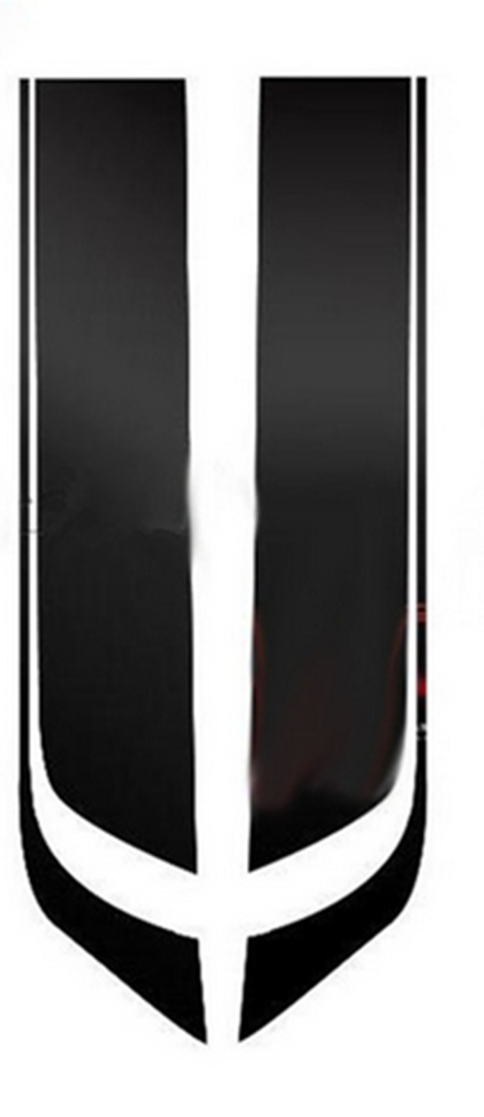Black Vinyl Car Hood Long Stripe Styling Decorative Stickers Decals Wrap 2X 85cm
