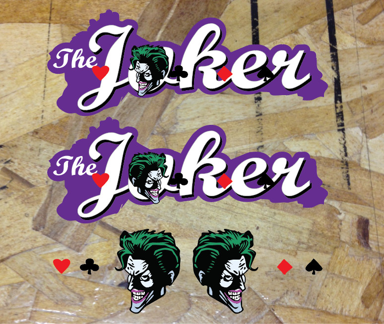 The Joker Vehicle Car Wrap Graphic Harley Truck Decal Quinn Sticker Set of 4