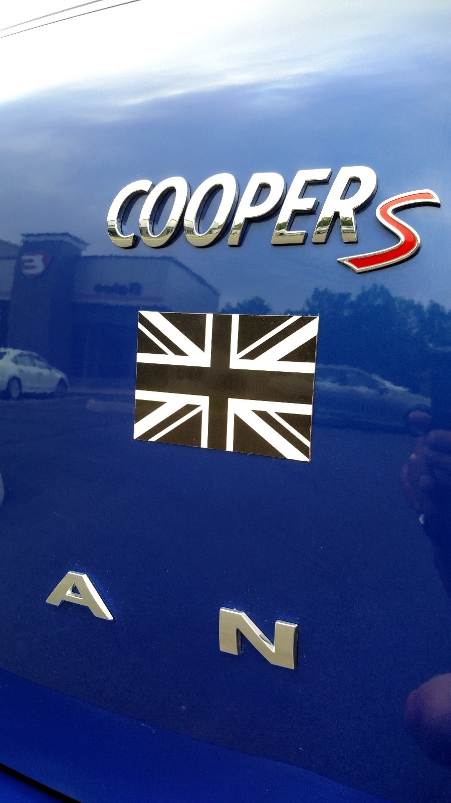Black and White British Flag Magnet Union Jack Fits Mini Cooper Made in USA New