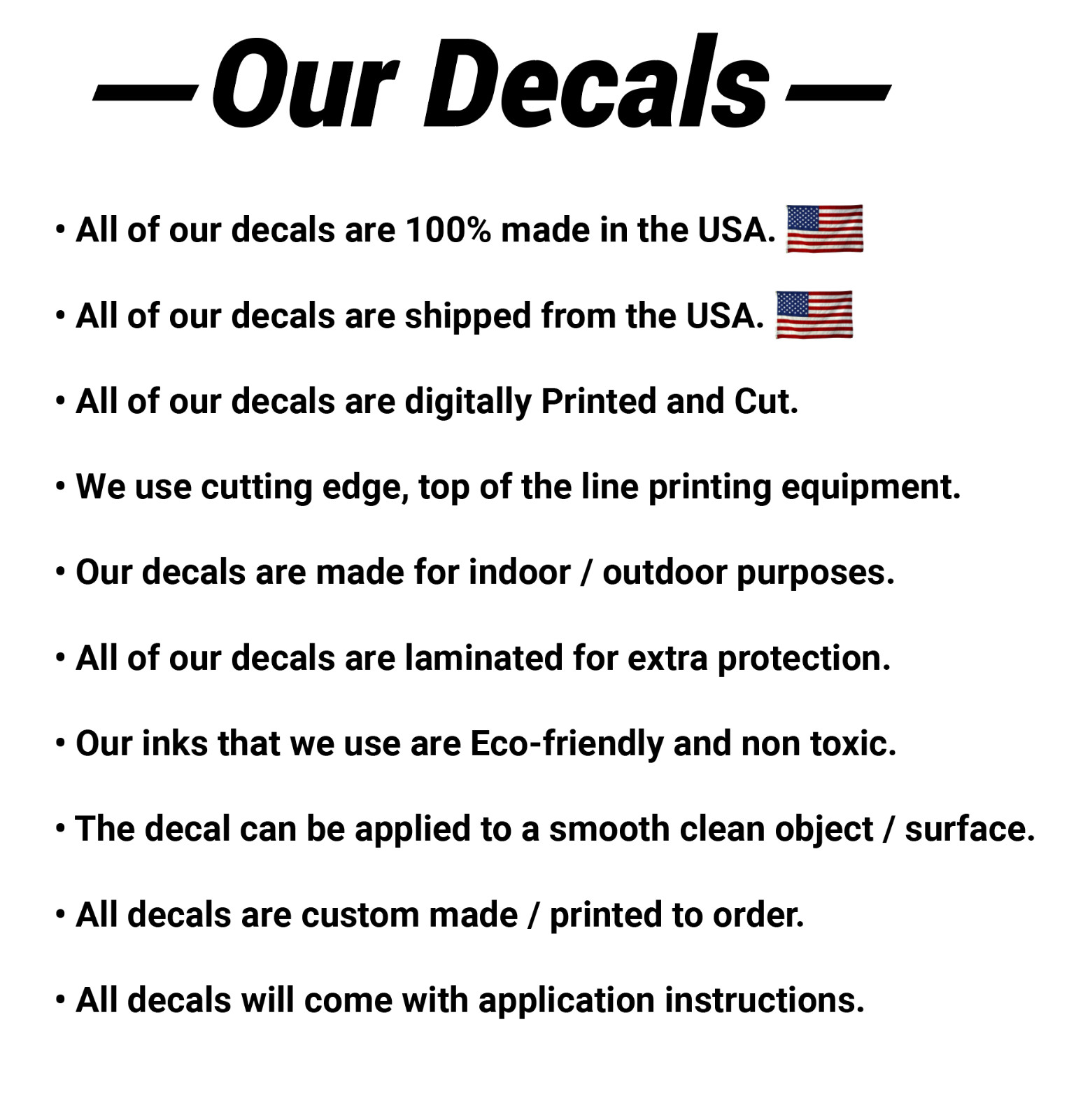 MADE IN USA US AMERICA UNITED STATES VINYL DECAL VEHICLE CAR WALL LAPTOP NEW
