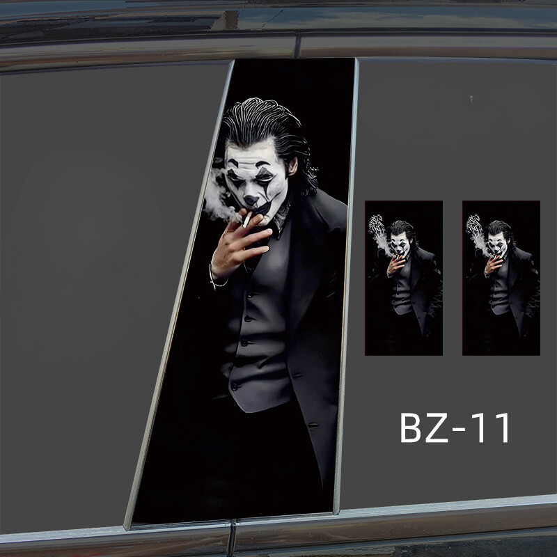 2pcs New Halloween Car Center Pillar Sticker B-pillar Protective Film Decor