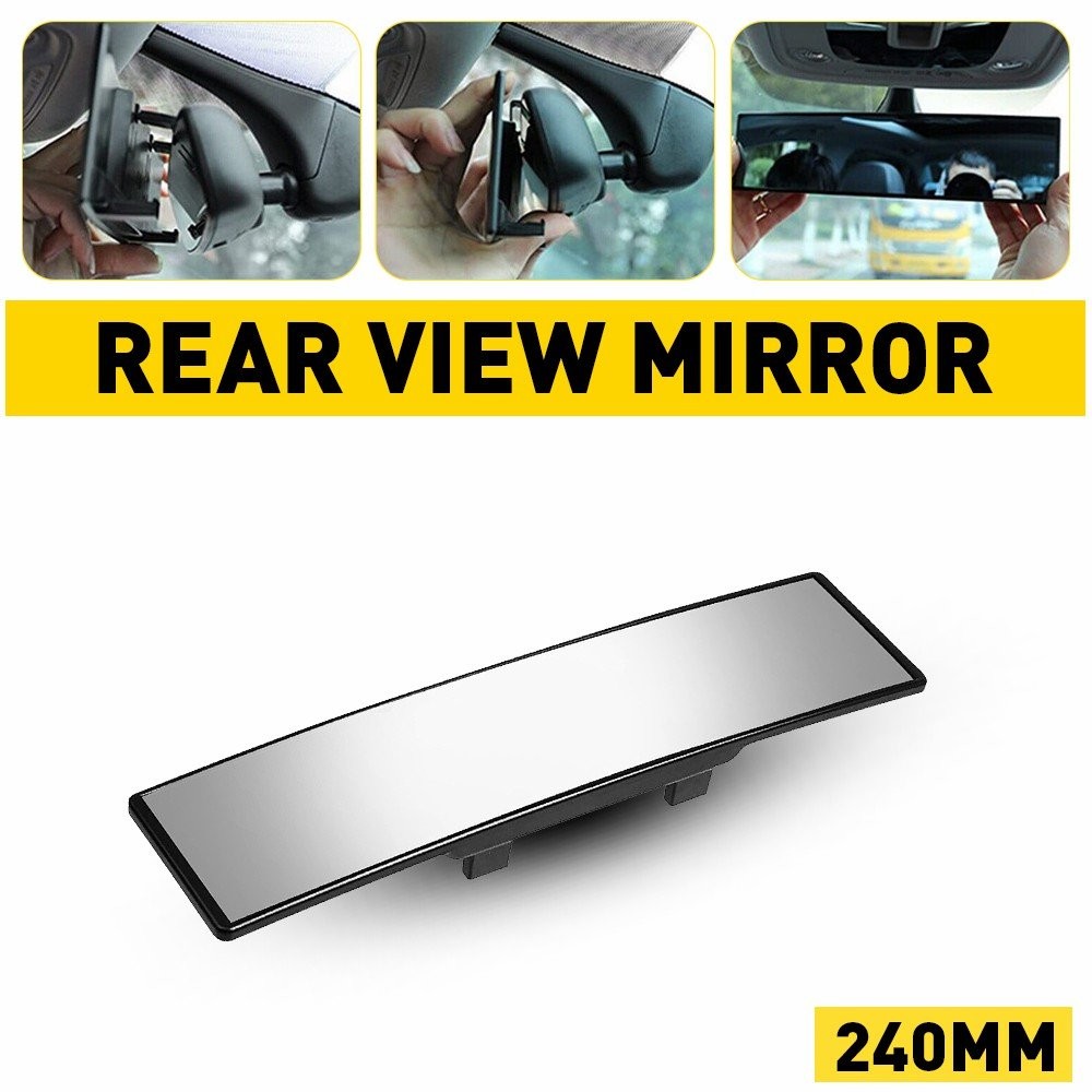 1/2Set Universal Interior 240MM Car Rear View Wide Angle Convex Clear Rearview M
