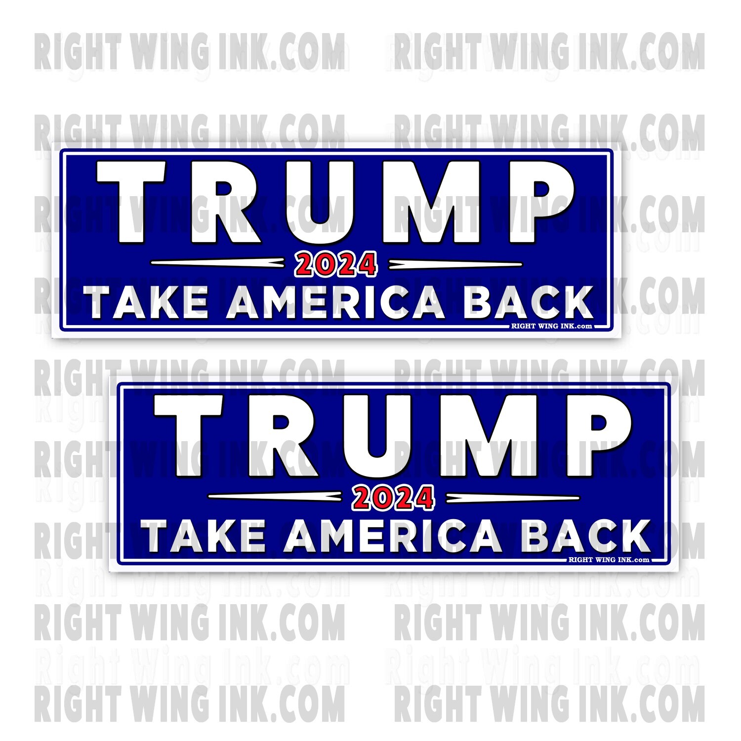 Trump President TAKE AMERICA BACK MAGA 2024 6″ Bumper Sticker Vinyl Decal 2 PACK