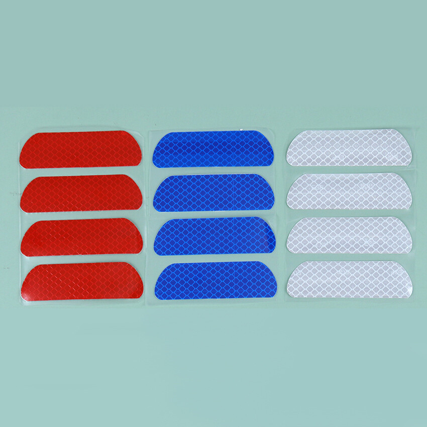 4Pcs/set Universal Car Reflective Stickers Door Eyebrow Sticker Decal Warning