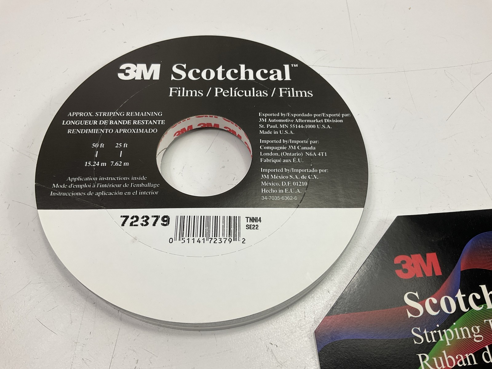 3M 72379 Pinstripe Striping Tape, Pale Gray, Double Stripe, 5/16″ X 150 Feet