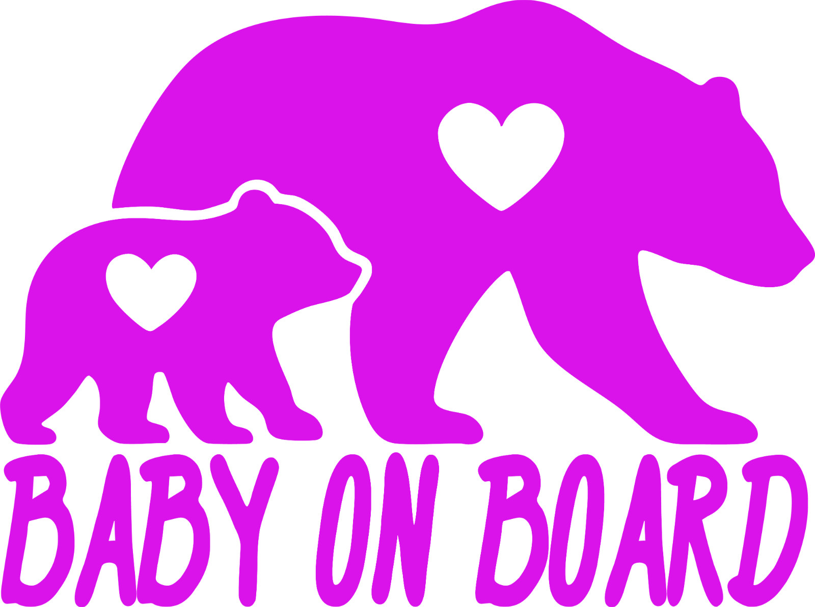 STICKER DAD – Baby on Board (Bears) Die-Cut Vinyl Decal (Size: 6 inch X 4.5 in)