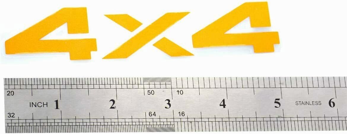 2x 6.5 Inch 4×4 Decals Stickers fit for Auto, Wall, Laptop, Phone, Truck,(Yellow