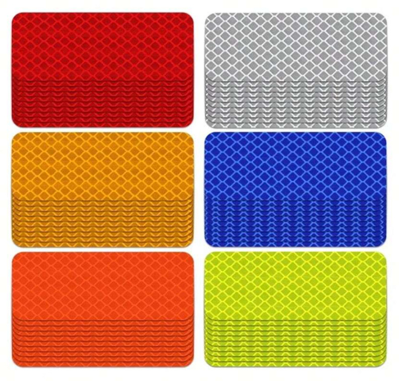 10pcs Reflective Safety Stickers – Waterproof Tape for Bike, Car, Motorcycle-NEW