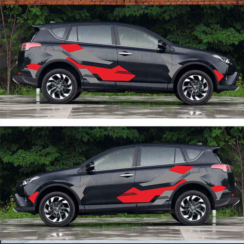 Car Body Sides Sticker Trim Racing Sport Graphics Vinyl Decals DIY Decoration