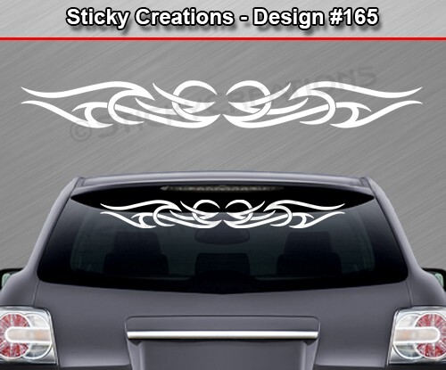 #165 TRIBAL SCROLL ACCENT Decal Sticker Windshield Window Vinyl Graphic Design