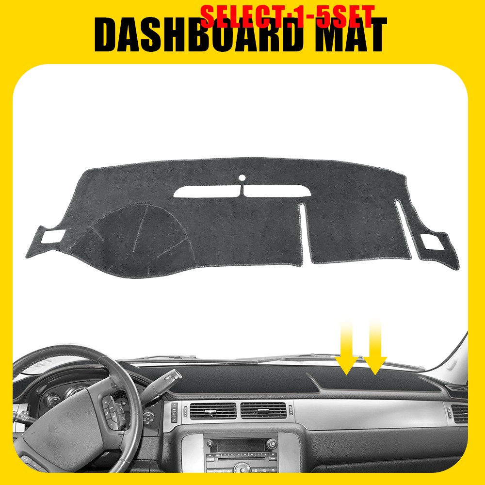 Gray Mat Dash Cover for 07-13 Chevy Silverado Tahoe Suburban Dashboard Pad 1-5X