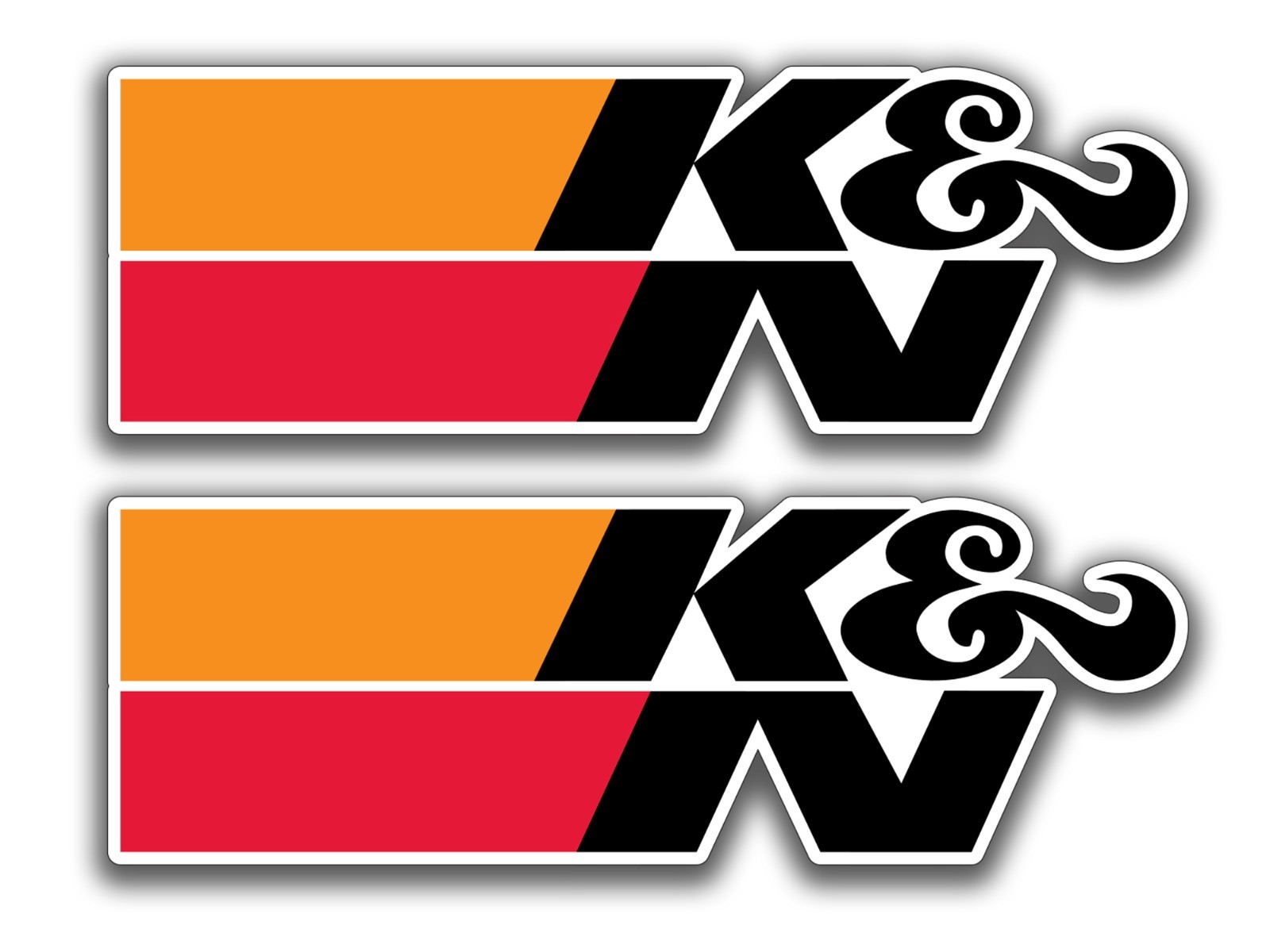 2x K&N Filters Logo Die Cut Laminated Vinyl Decal Sticker Choose Sizes racing