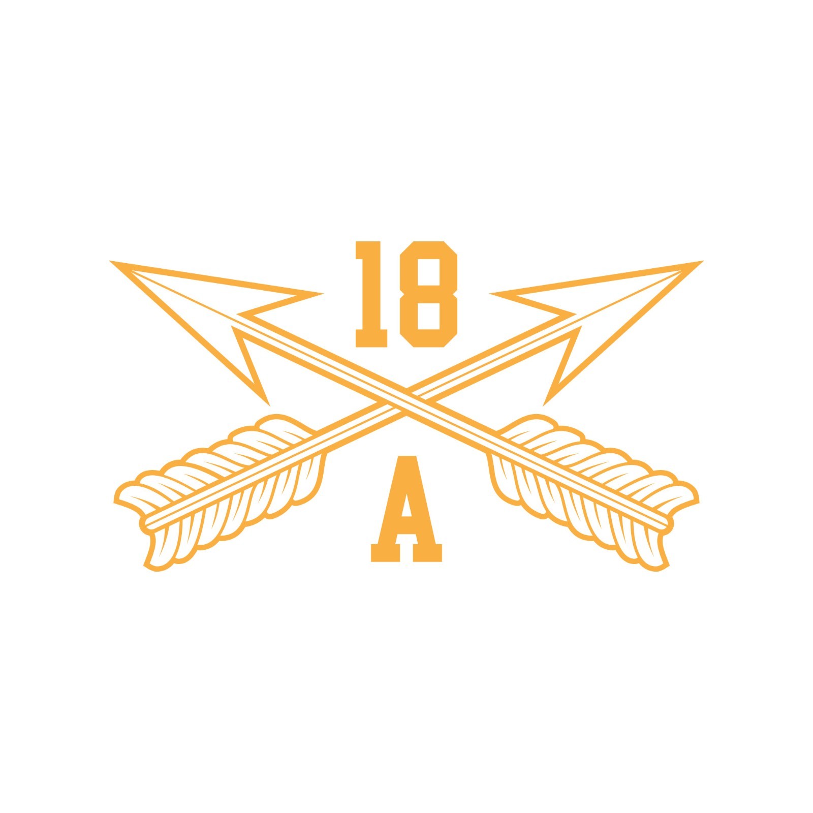 Army MOS 18A Special Forces Officer SF Crossed Arrows Insignia Decal 3″ x 5.5″