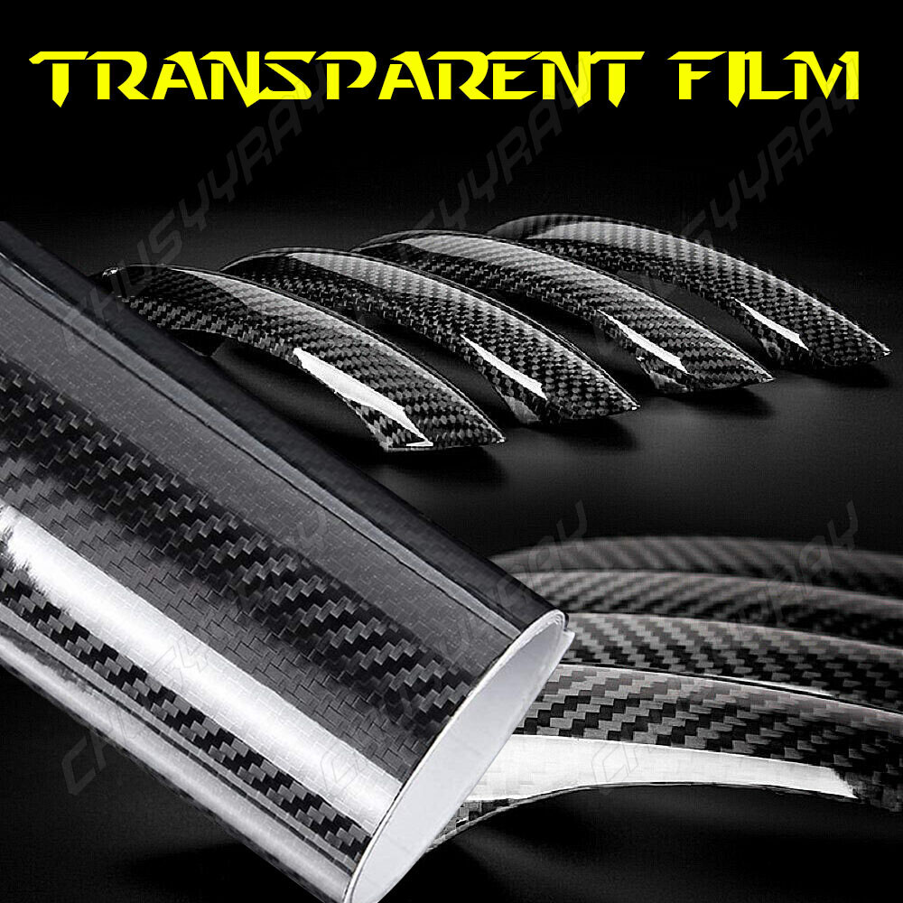 Black Carbon Fiber Vinyl Wrap Roll Air Bubble Free For Car SUV ATV UTV 12″x60″