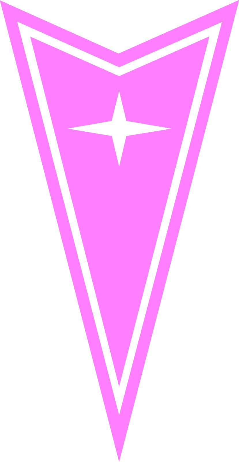 Pontiac Badge Emblem Logo Vinyl Decal Multiple Colors and Sizes