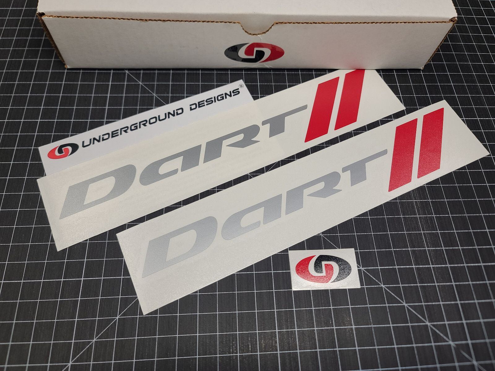 DART Racing Decals (2pk) Fender Hash Stripes Rocker Stickers fits Dart 2012-2016