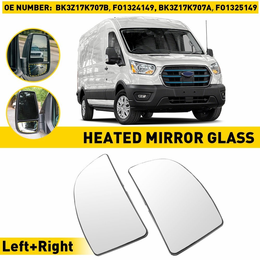 2/4X Passenger & Driver Side Mirror Glass Lower Convex for Ford Transit 150 250