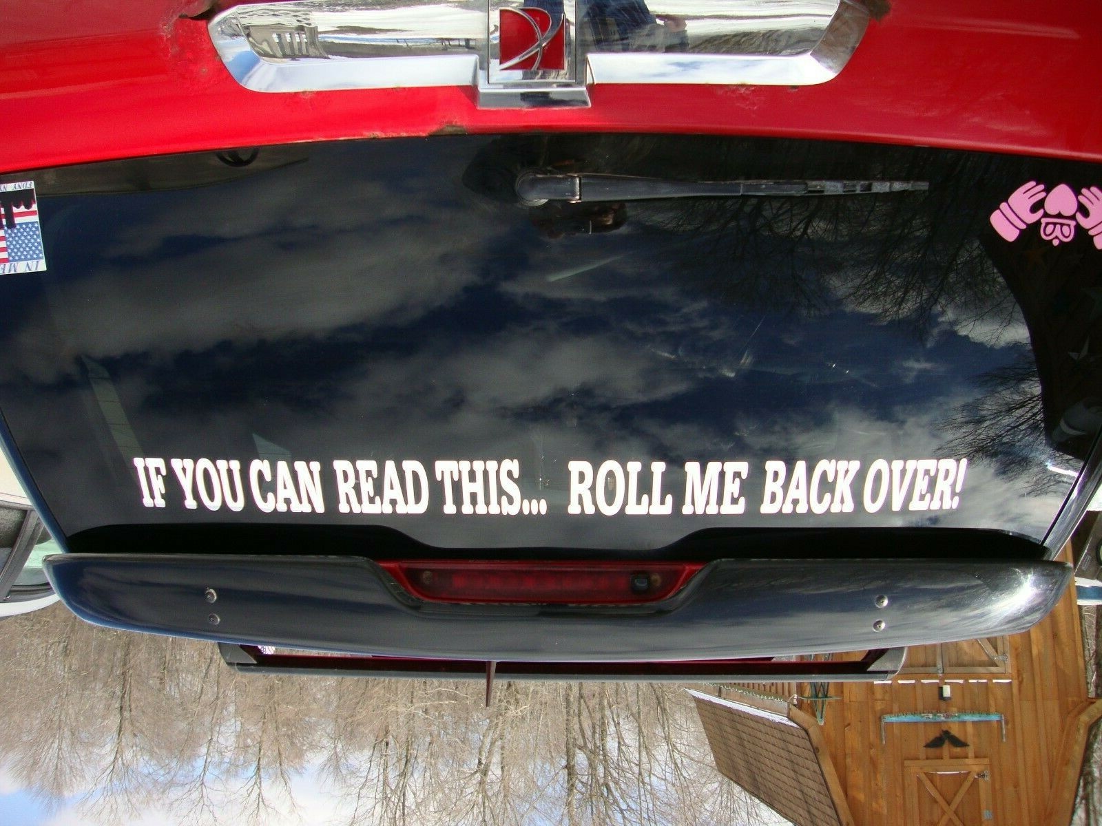 If You Can Read This Roll Me Over decal sticker window banner windshield