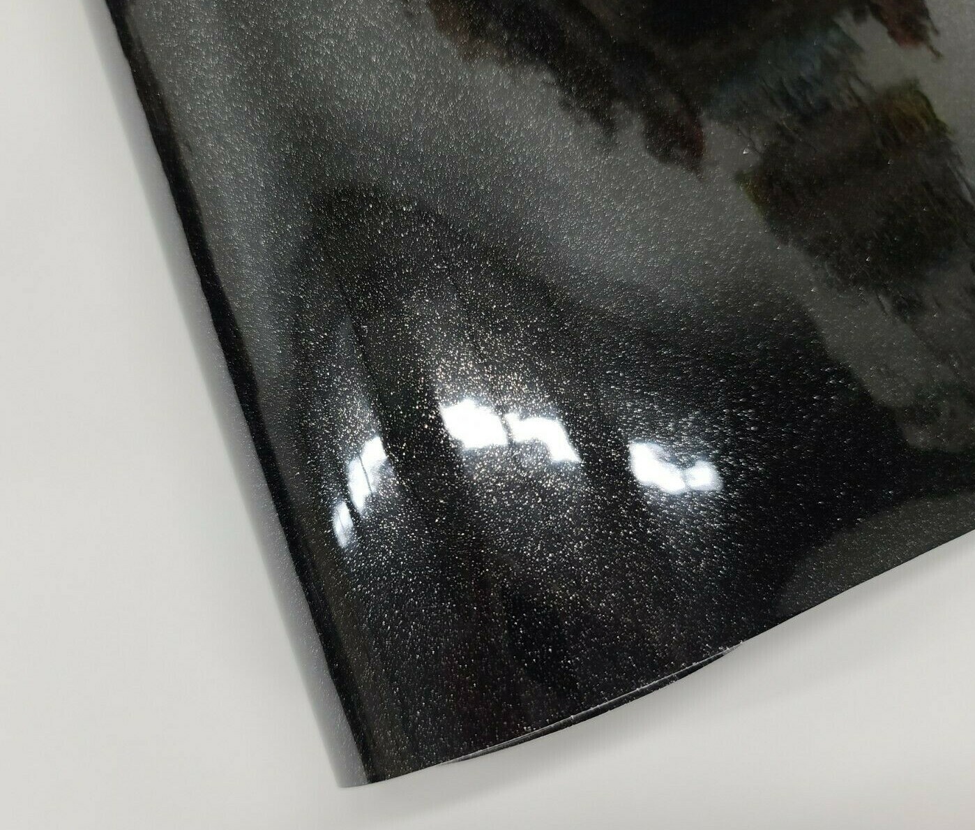 Gloss Black Sparkle Diamond Metallic Vinyl Car Auto Wrap Decal Sticker Film Roll