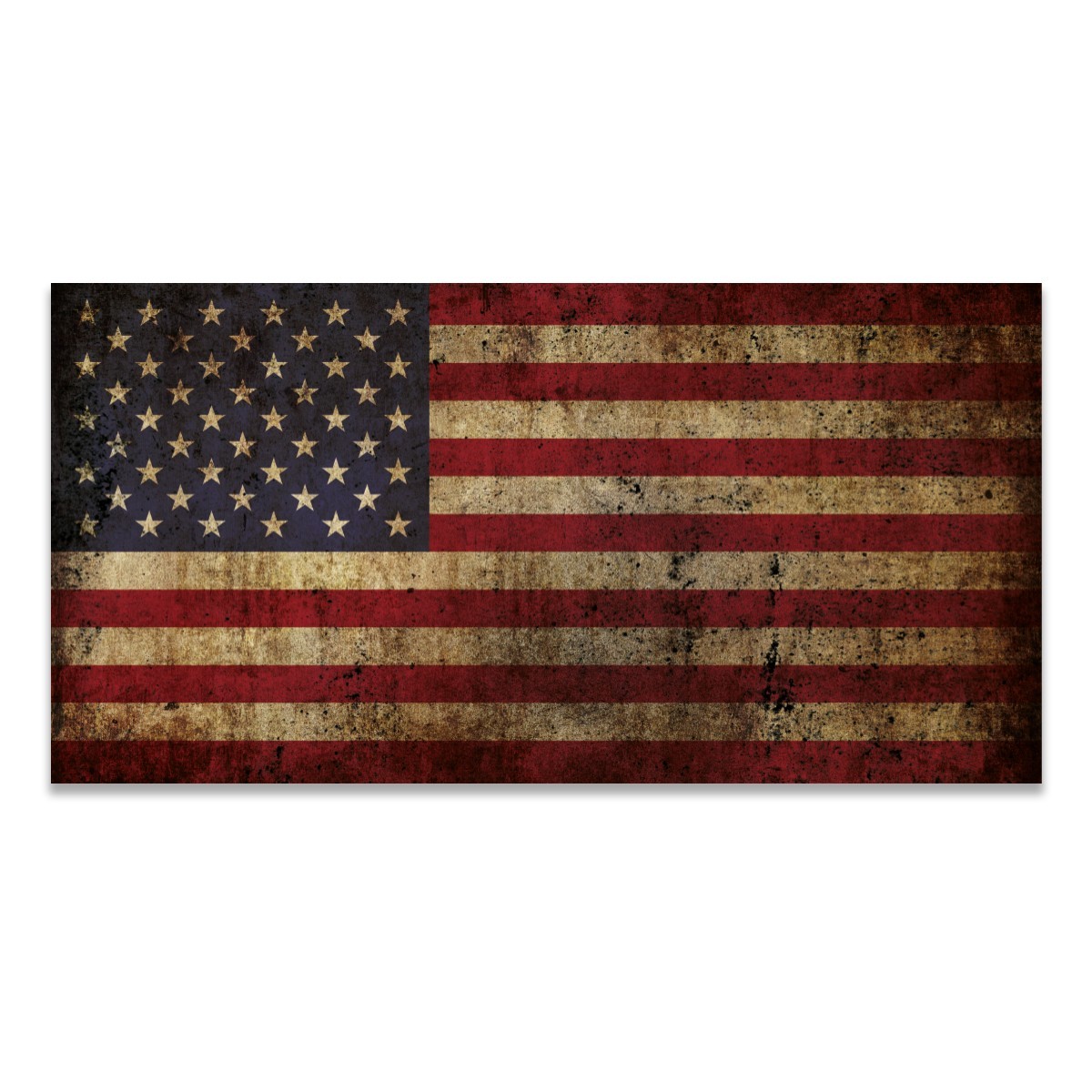 USA Flag Sticker – 3×6 Inches – Distressed American Flag Design