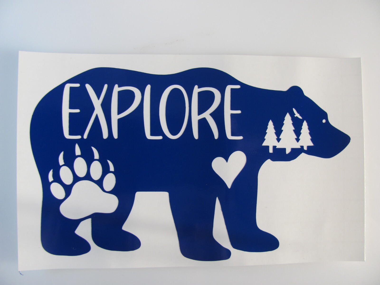 Explore Bear Blue Sticker 5 7/8″ x 3.5″ C-06 Vinyl Decal Sticker