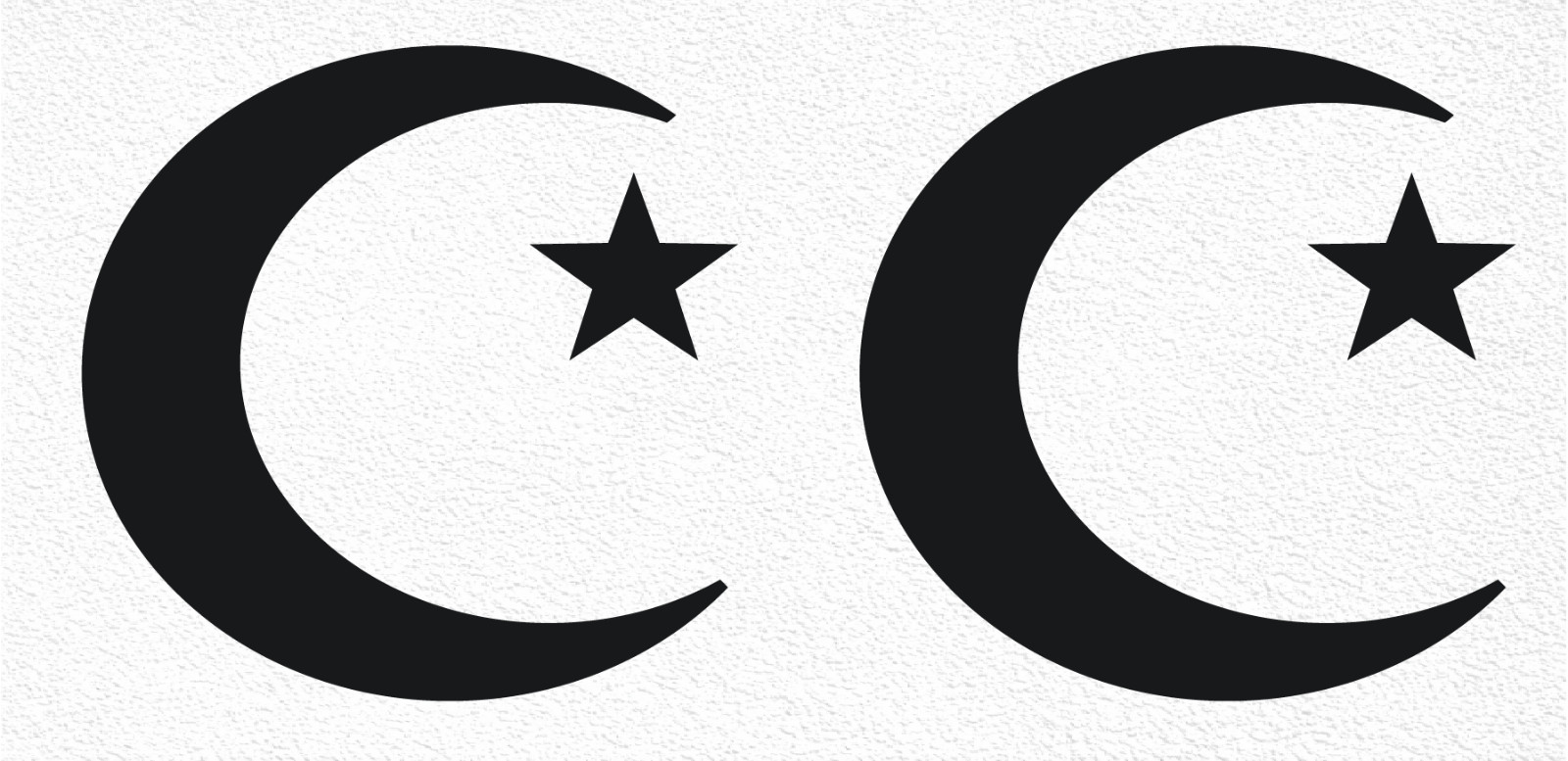 Islam Muslim Crescent Logo Moon Star Decal Sticker Choose Color and Size P1045