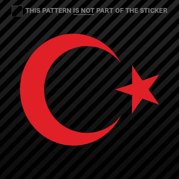 Turkish Emblem Sticker Self Adhesive Vinyl Turkey flag TUR TR