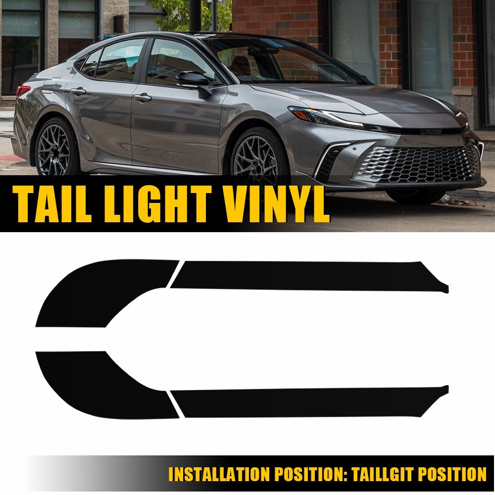 Smoke Rear Light Tail PreCut Vinyl Overlays Sticker For 2025-2026 Toyota Camry
