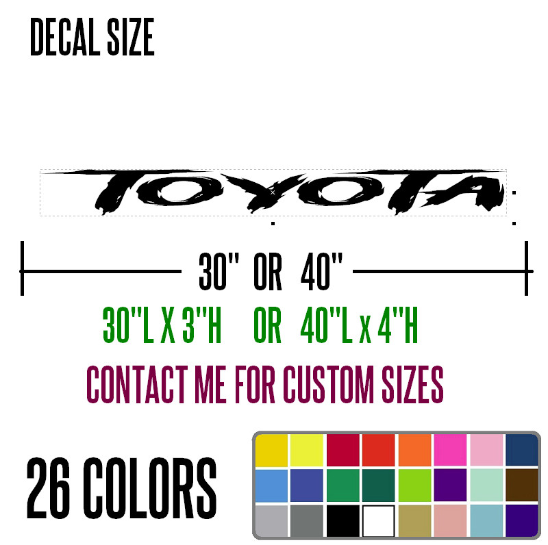 CUSTOM WINDSHIELD VINYL DECAL STICKER FOR TOYOTA – wd2