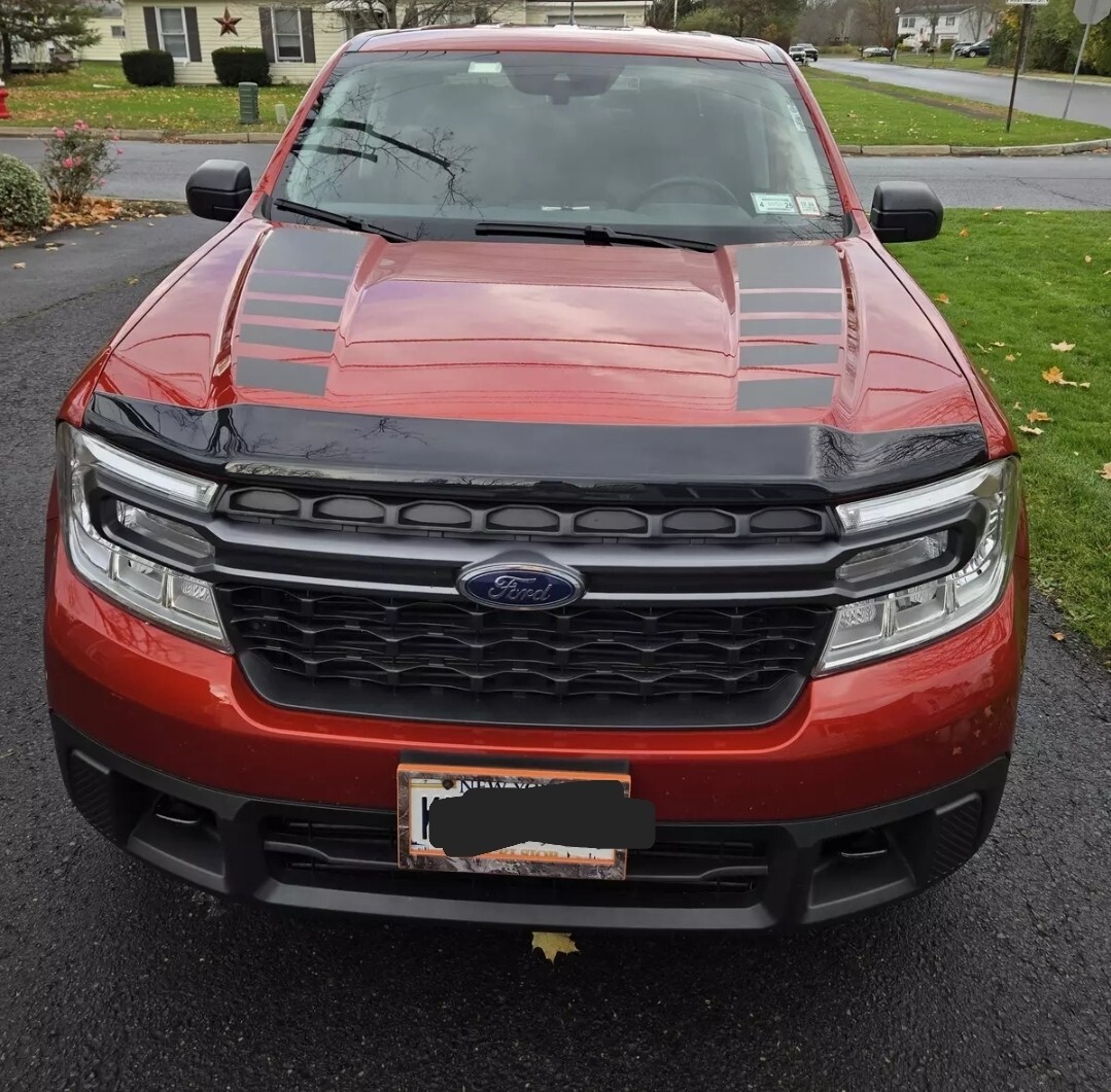 2022 2023 2024 FOR FORD MAVERICK Hood Vinyl Graphic Decal MATTE BLACK.
