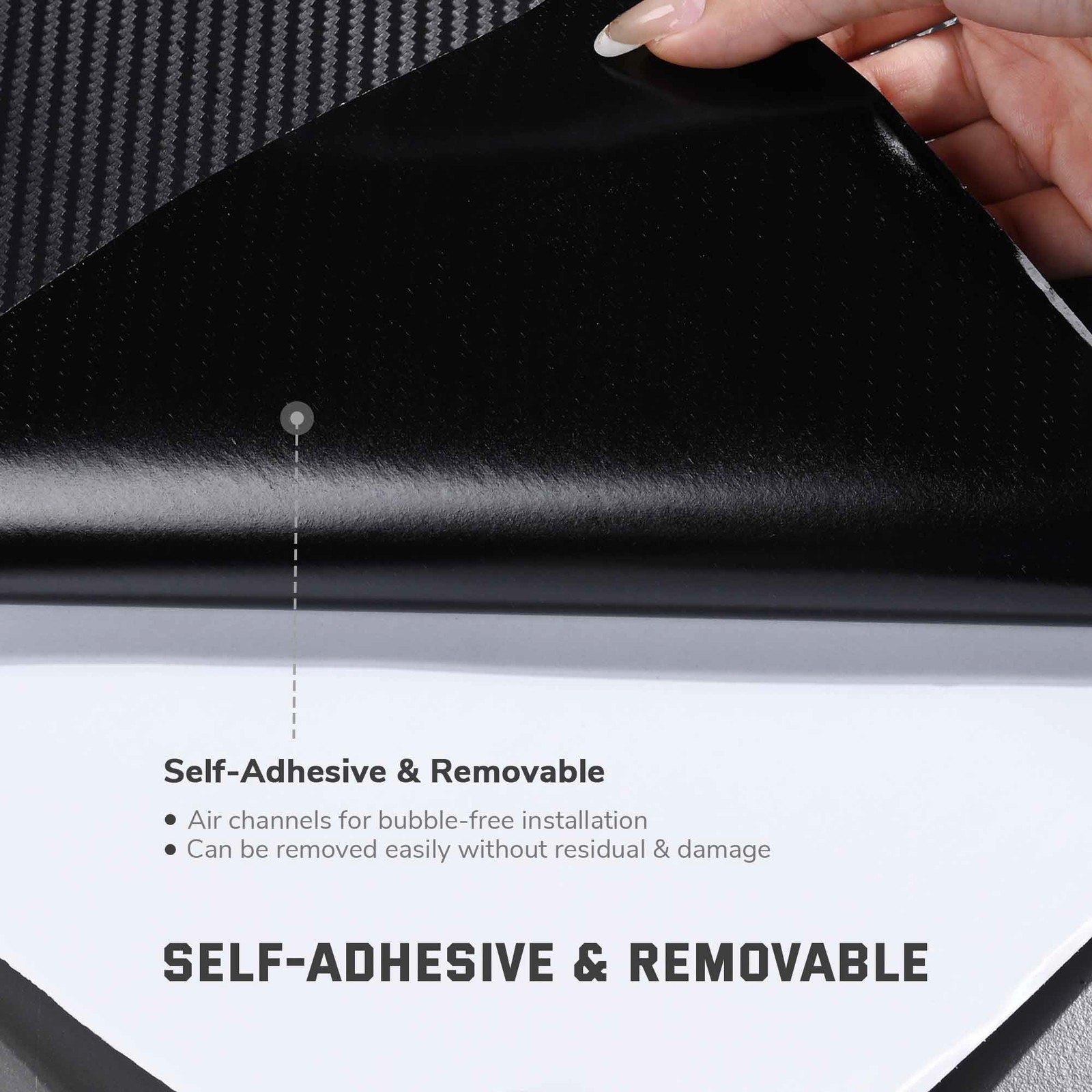 Yescom 5×50 FT 3D Carbon Fiber Vinyl Wrap Film Roll w/ Air Release UV Resistant