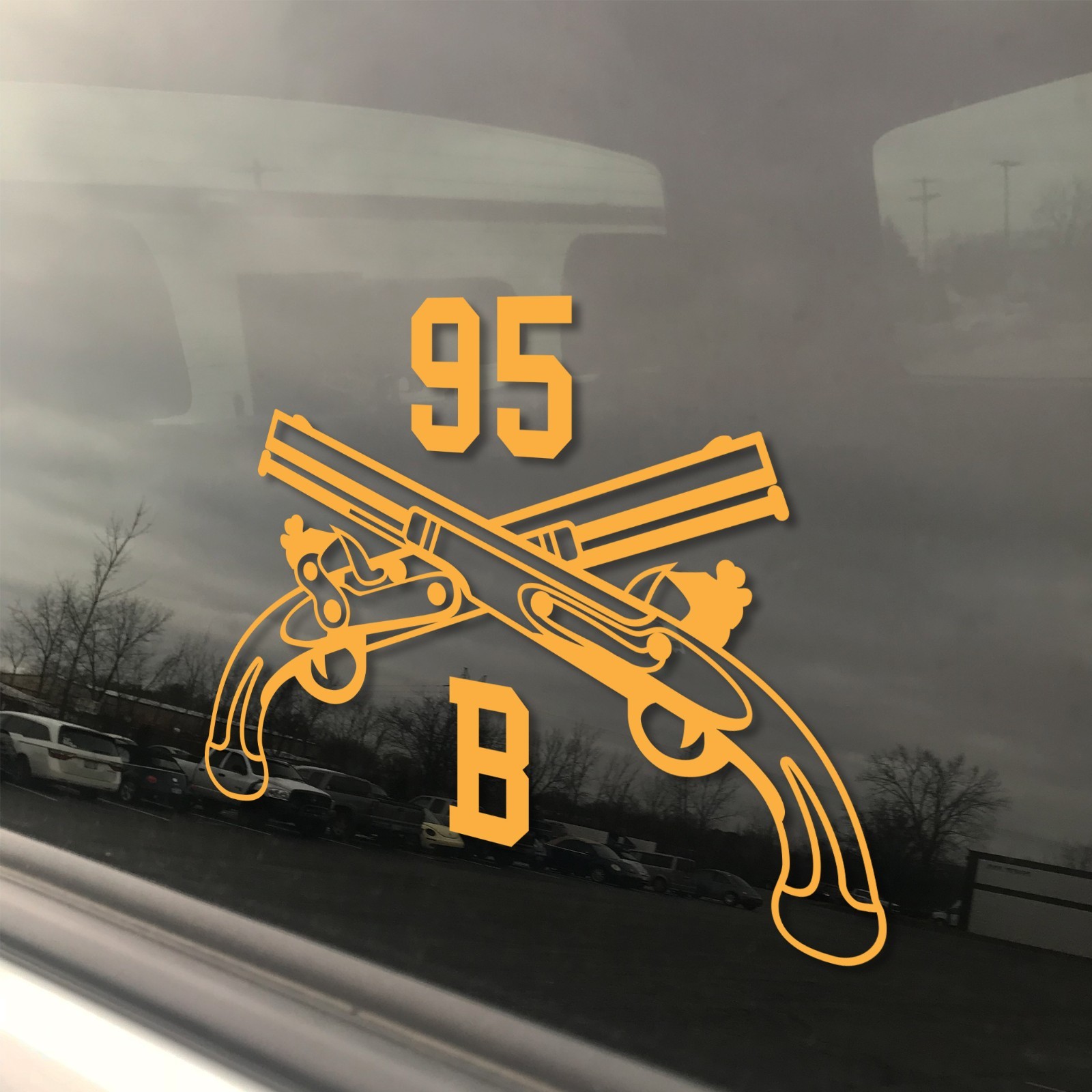 Army MOS 95B Military Police Branch Crossed Pistols Insignia Decal 3″ x 5.5″