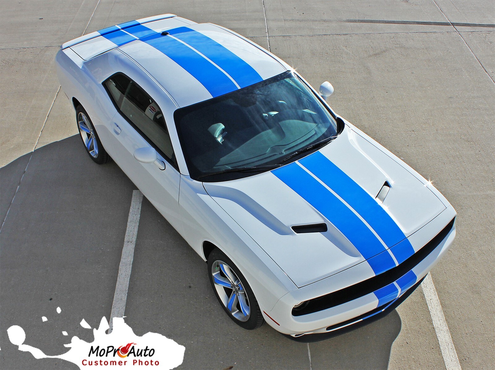 2015-2023 for Dodge Challenger Racing Stripes Rally Hood 3M Graphics Kit Decals