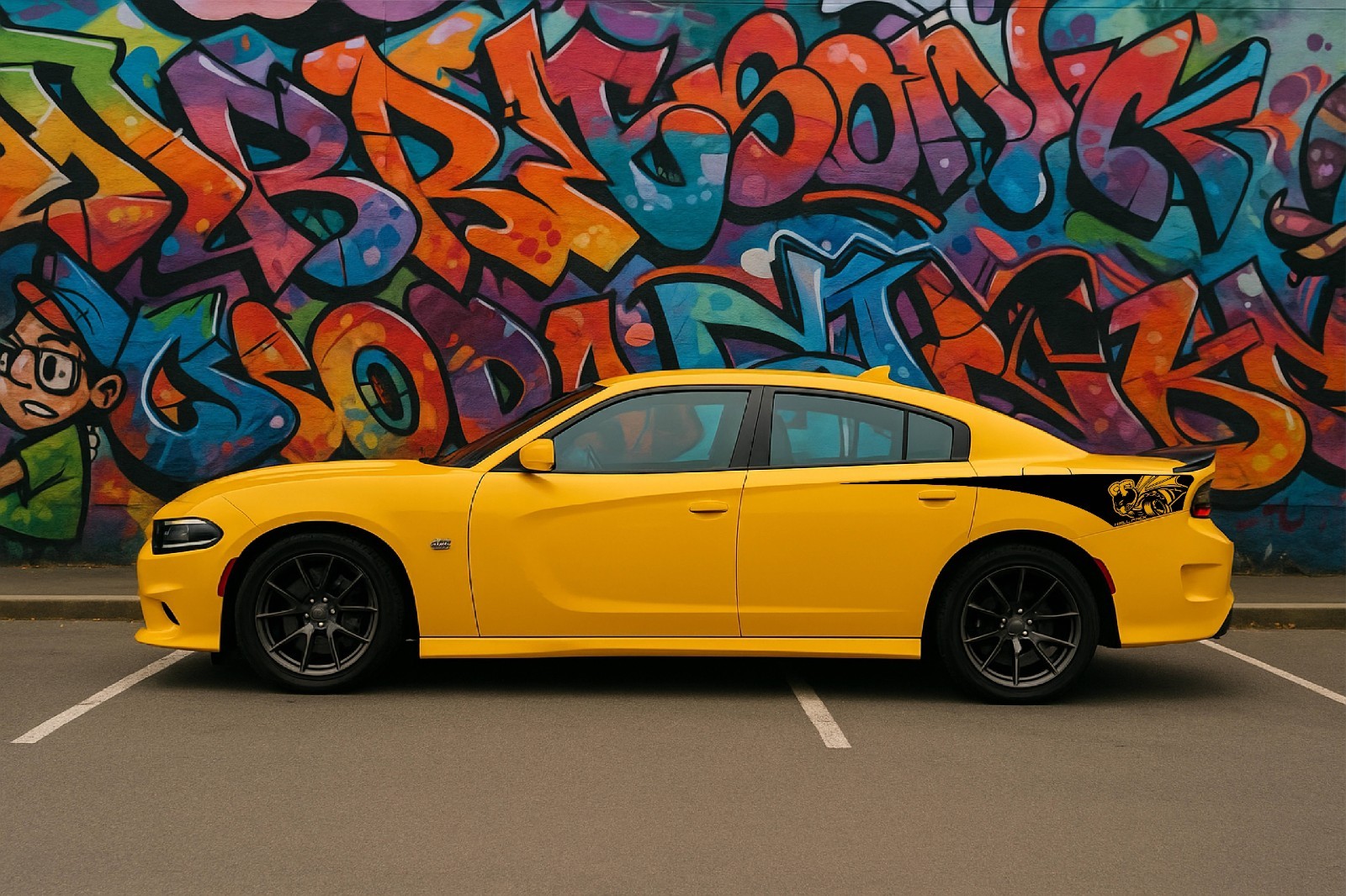 HellPack Charger Quarter Panel Vinyl Overlay Kit | for Dodge Charger (2015–2023)