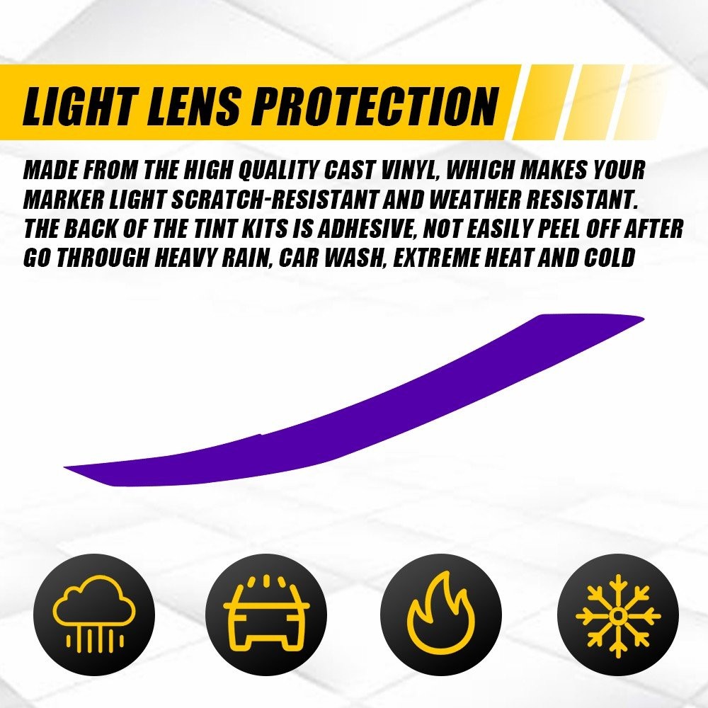 Purple Headlight DRL Vinyl Overlay Decals For 2021-2025 Lexus IS350 IS300 IS500
