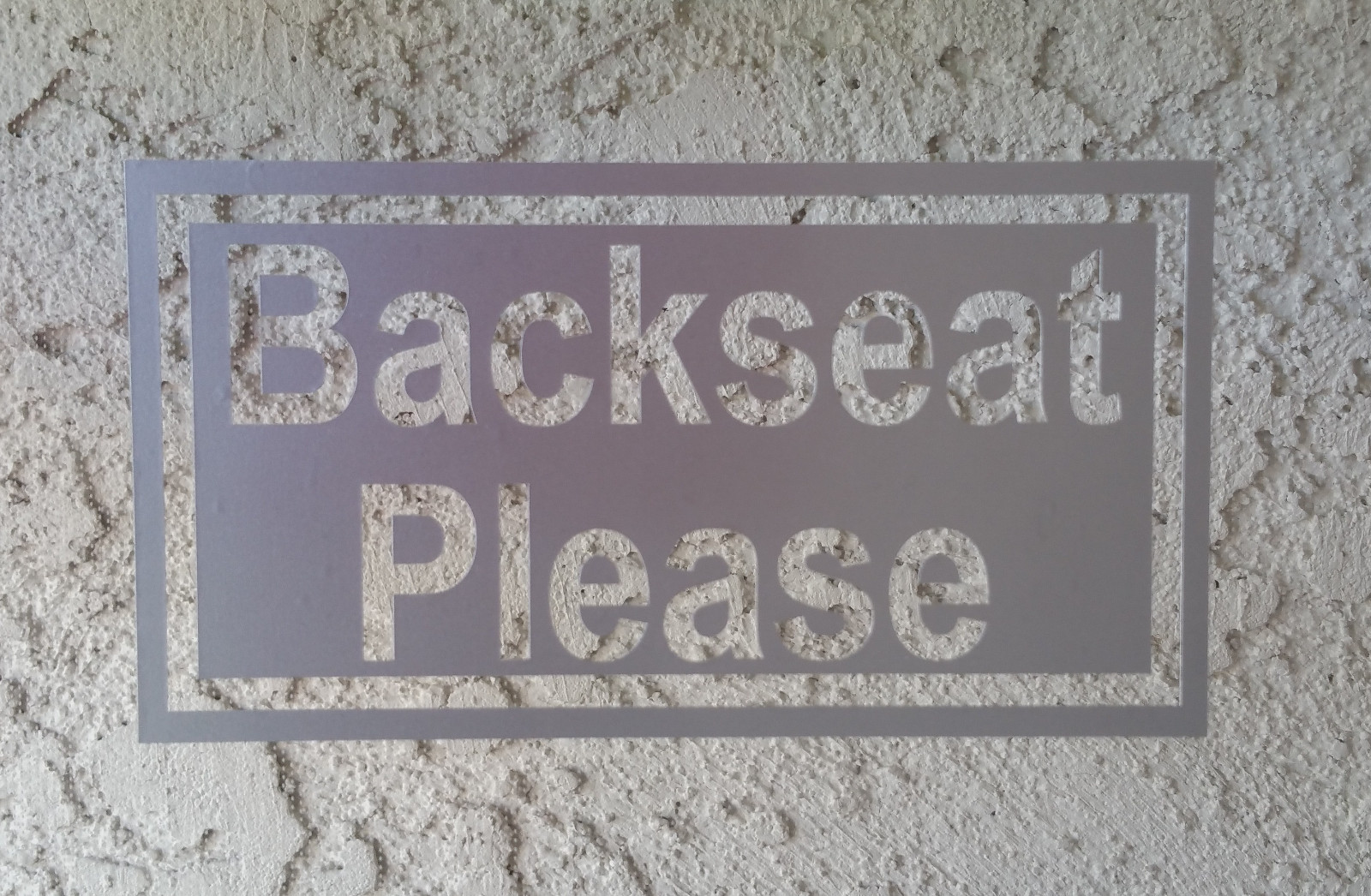 “BACKSEAT PLEASE” sticker UBERs LYFTs TAXI custom sign decal car window glass