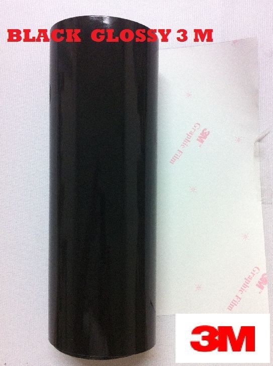 48″ x 5ft Black GLOSSY 3M ScotchCal 3M Graphic Vinyl Film Sheet GLOSSY BLACK