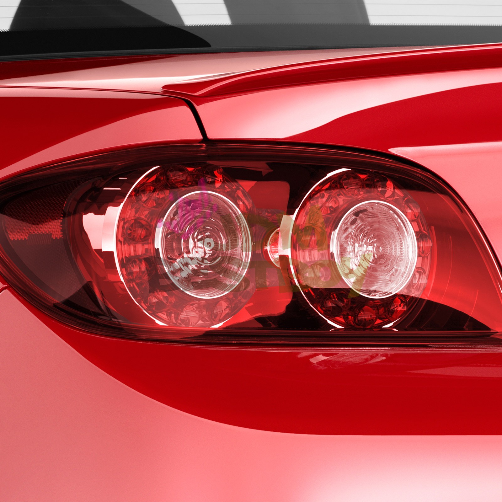 Gloss Red Color Headlights Taillight Auto Protective Lights Lamp Tint Film Vinyl