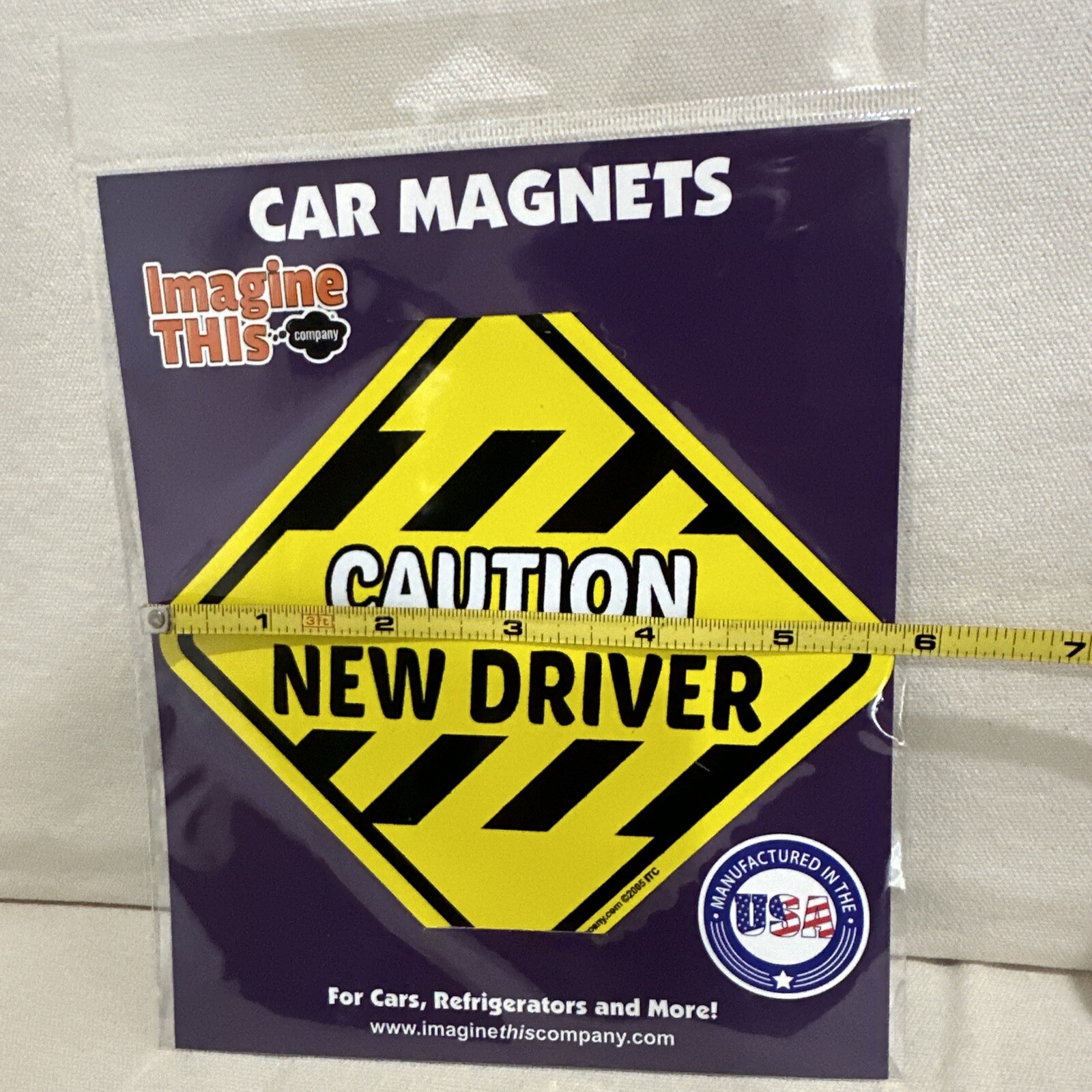 NEW “CAUTION NEW DRIVER” Car Magnets by Imagine This – 5 3/4″ x 5 3/4″